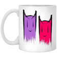 Drinkware White / One Size Two Crazy Cats 11oz Mug