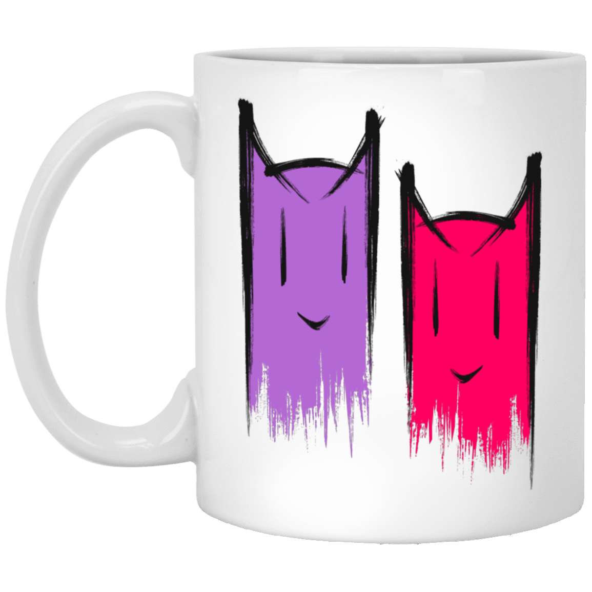 Drinkware White / One Size Two Crazy Cats 11oz Mug