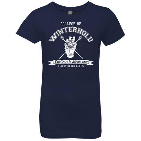 Girls_Premium T-Shirts Midnight Navy / YXS College of Winterhold Girls Premium T-Shirt