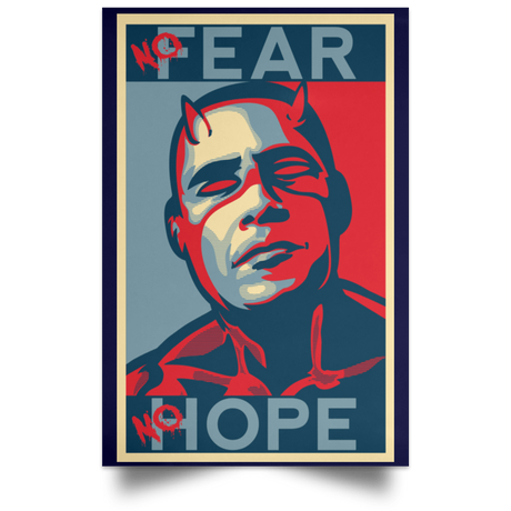 Housewares Navy / 12" x 18" A man with no fear Portrait Poster