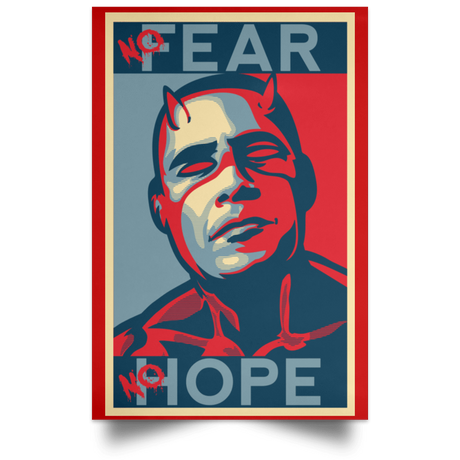Housewares Red / 12" x 18" A man with no fear Portrait Poster