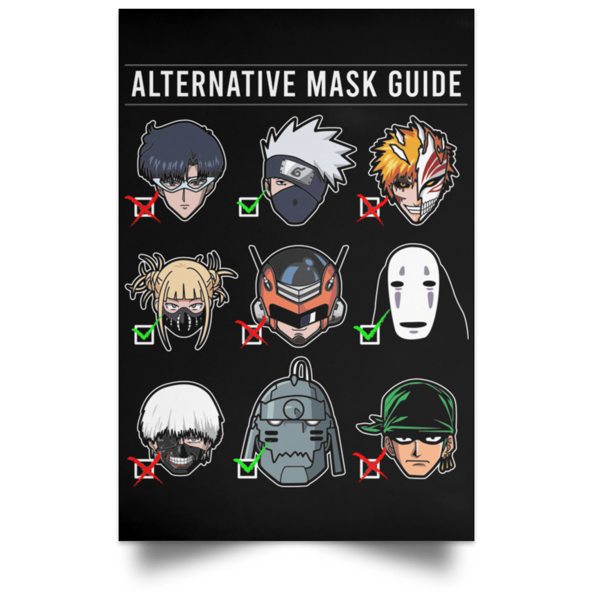 Anime Mask Guide Portrait Poster