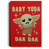 Housewares Red / 8" x 12" Baby Yoda Daa Daa Premium Portrait Canvas