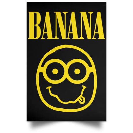 Housewares Black / 12" x 18" Banana Portrait Poster