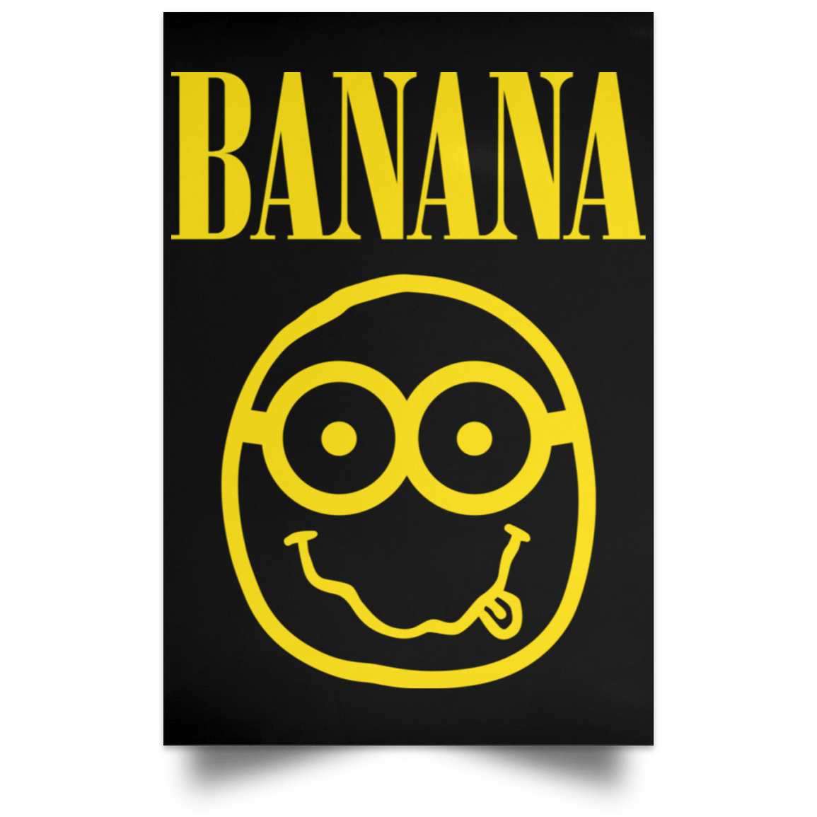 Housewares Black / 12" x 18" Banana Portrait Poster