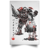 Housewares White / 12" x 18" Big Daddy and Little Sister sumi-e Portrait Poster