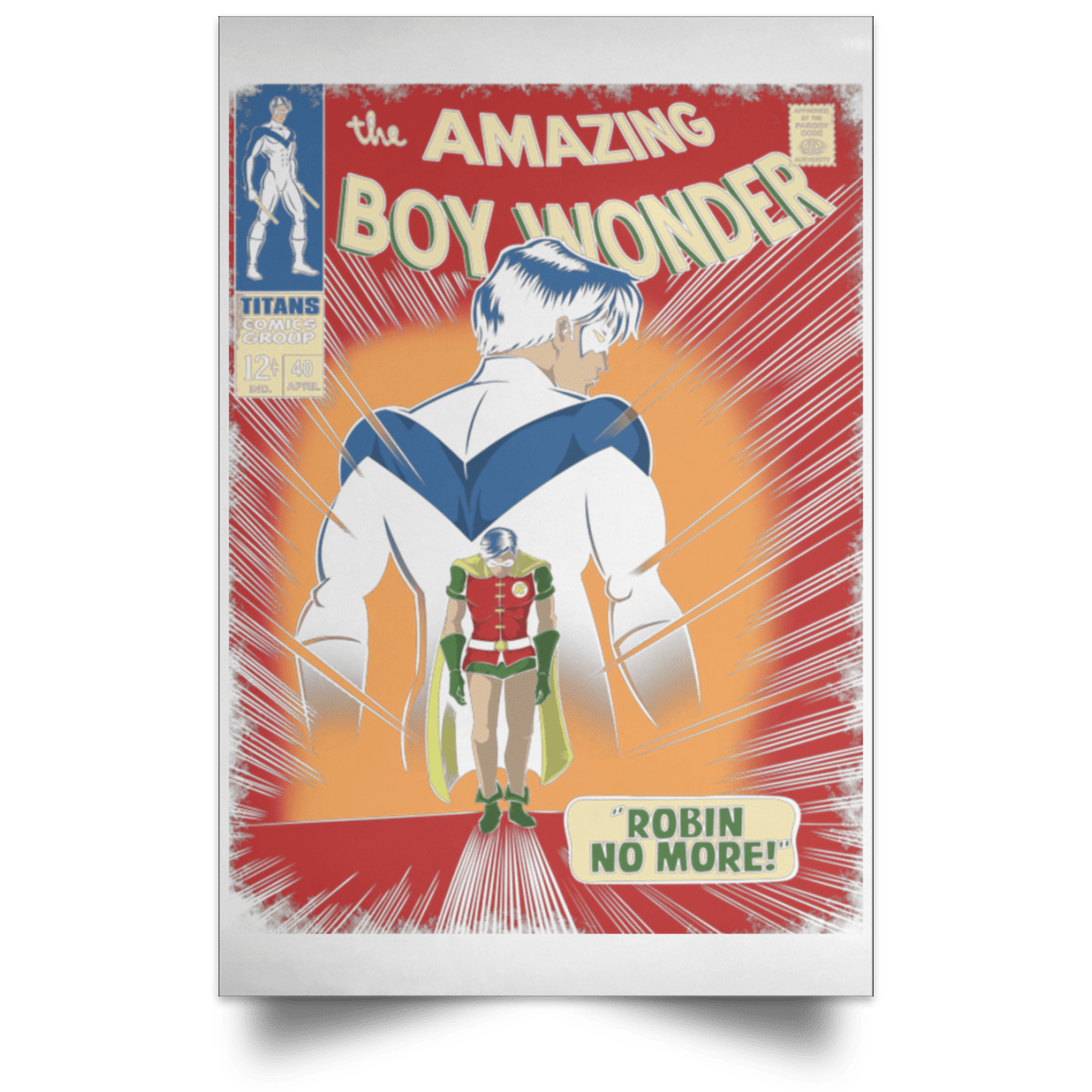 Housewares White / 12" x 18" Boy Wonder Portrait Poster