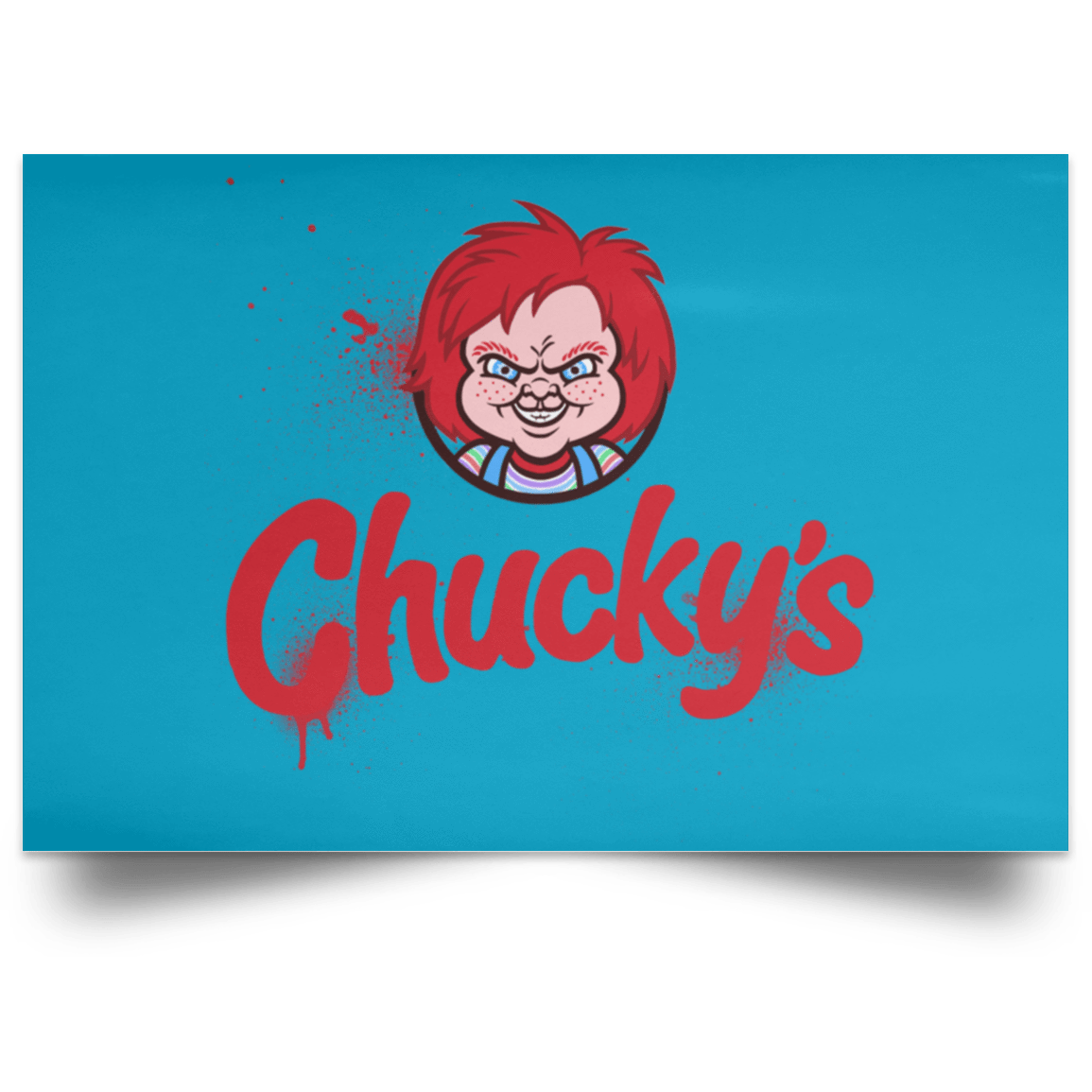 Housewares Turquoise / 18" x 12" Chuckys Logo Landscape Poster