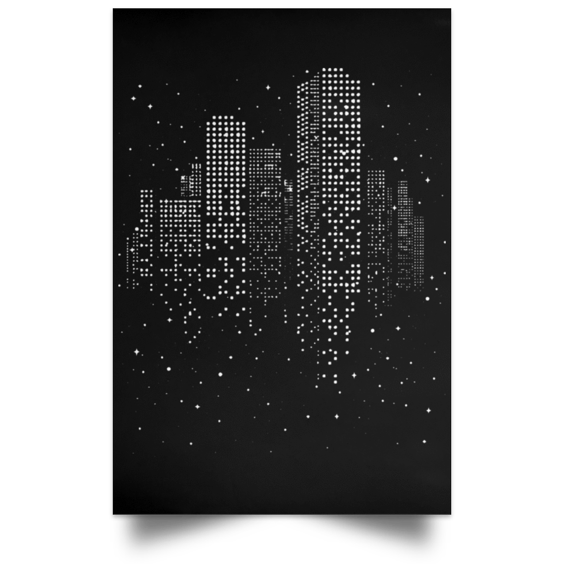 Housewares Black / 12" x 18" City Of Stars Portrait Poster
