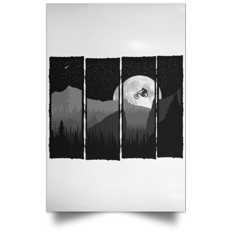 Housewares White / 12" x 18" Comet Mountain Bike Portrait Poster