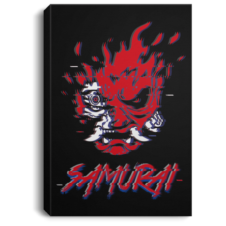 Housewares Black / 8" x 12" Cyber Samurai Premium Portrait Canvas