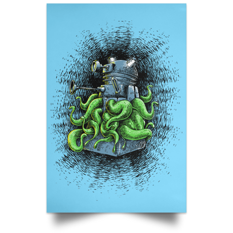 Housewares Columbia Blue / 12" x 18" Dalek Tentacles Portrait Poster