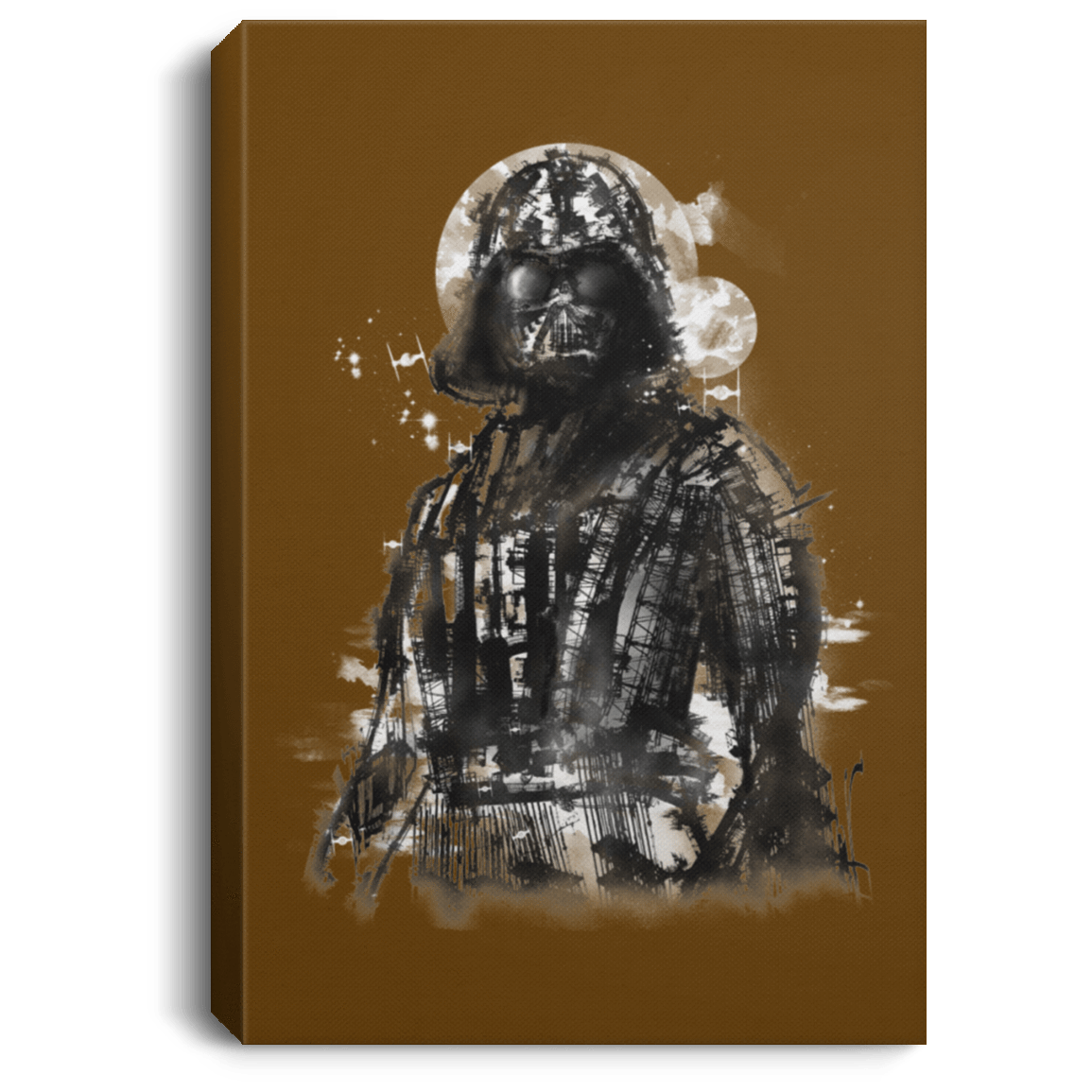 Housewares Brown / 8" x 12" Darth Bot Premium Portrait Canvas