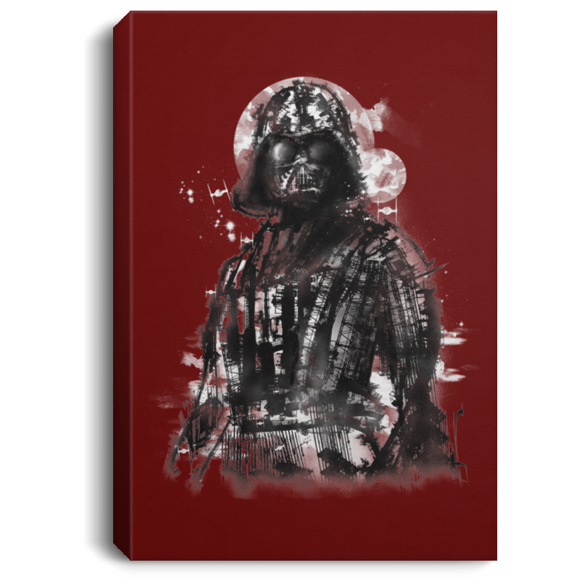 Housewares Maroon / 8" x 12" Darth Bot Premium Portrait Canvas