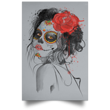 Housewares Grey / 12" x 18" Day of the Dead Portrait Poster