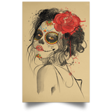 Housewares Tan / 12" x 18" Day of the Dead Portrait Poster