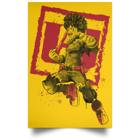 Housewares Athletic Gold / 12" x 18" Deku sumi-e Portrait Poster