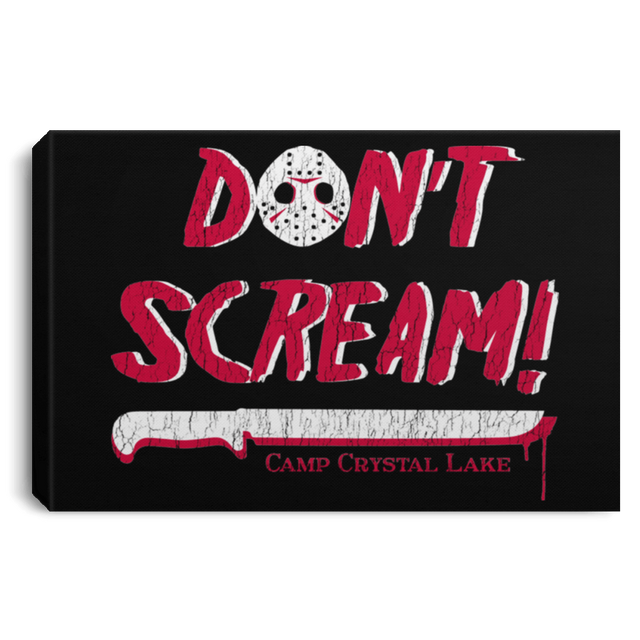 Housewares Black / 12" x 8" Dont Scream Premium Landscape Canvas