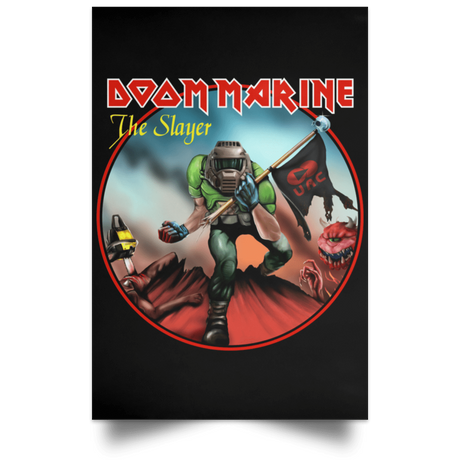 Housewares Black / 12" x 18" Doom Marine Portrait Poster