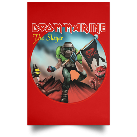 Housewares Red / 12" x 18" Doom Marine Portrait Poster