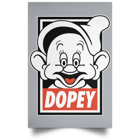Housewares Grey / 12" x 18" Dopey Portrait Poster