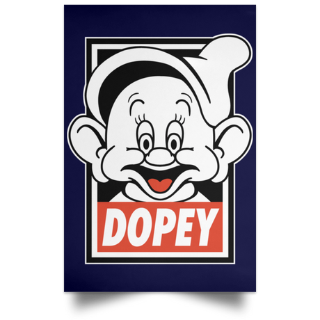 Housewares Navy / 12" x 18" Dopey Portrait Poster