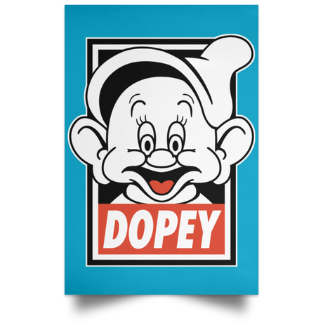 Housewares Turquoise / 12" x 18" Dopey Portrait Poster