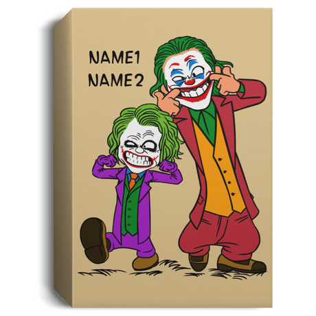 Housewares Tan / 16" x 24" Double Joke Personalized Portrait Canvas