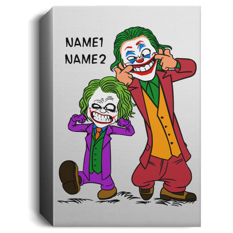 Housewares White / 16" x 24" Double Joke Personalized Portrait Canvas