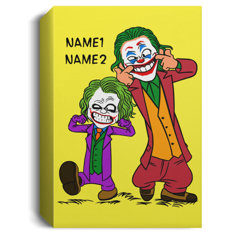 Housewares Yellow / 16" x 24" Double Joke Personalized Portrait Canvas