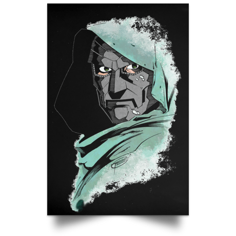 Housewares Black / 12" x 18" Dr. Doom Portrait Poster
