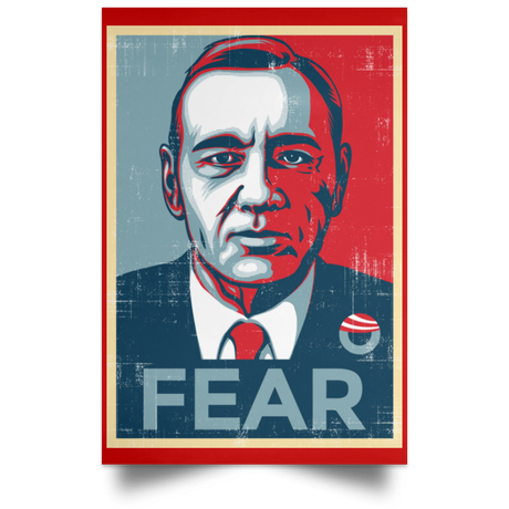 Housewares Red / 12" x 18" fear Portrait Poster