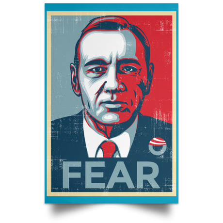 Housewares Turquoise / 12" x 18" fear Portrait Poster