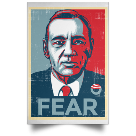 Housewares White / 12" x 18" fear Portrait Poster