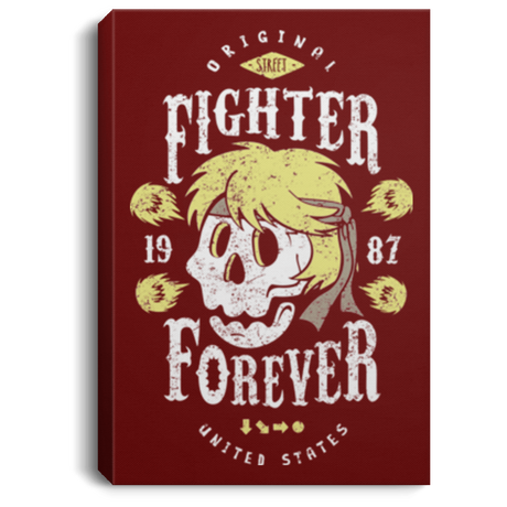 Housewares Maroon / 8" x 12" Fighter Forever Ken Premium Portrait Canvas