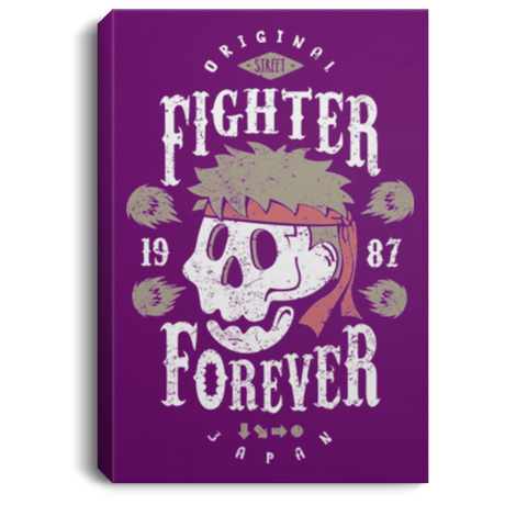 Housewares Purple / 8" x 12" Fighter Forever Ryu Premium Portrait Canvas