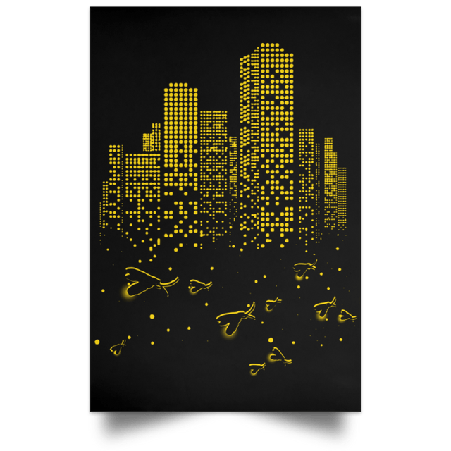 Housewares Black / 12" x 18" Firefly City Portrait Poster
