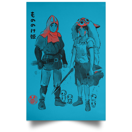 Housewares Turquoise / 12" x 18" Forest Warriors Portrait Poster