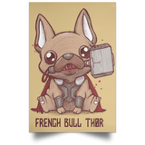 Housewares Tan / 12" x 18" French Bull Thor Portrait Poster