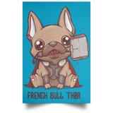 Housewares Turquoise / 12" x 18" French Bull Thor Portrait Poster
