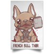 Housewares White / 12" x 18" French Bull Thor Portrait Poster