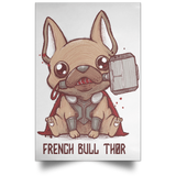 Housewares White / 12" x 18" French Bull Thor Portrait Poster