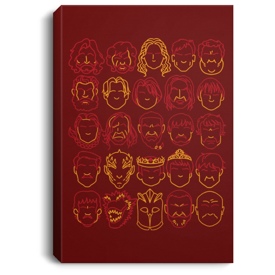 Housewares Maroon / 8" x 12" Game of Thrones Minimalism Premium Portrait Canvas