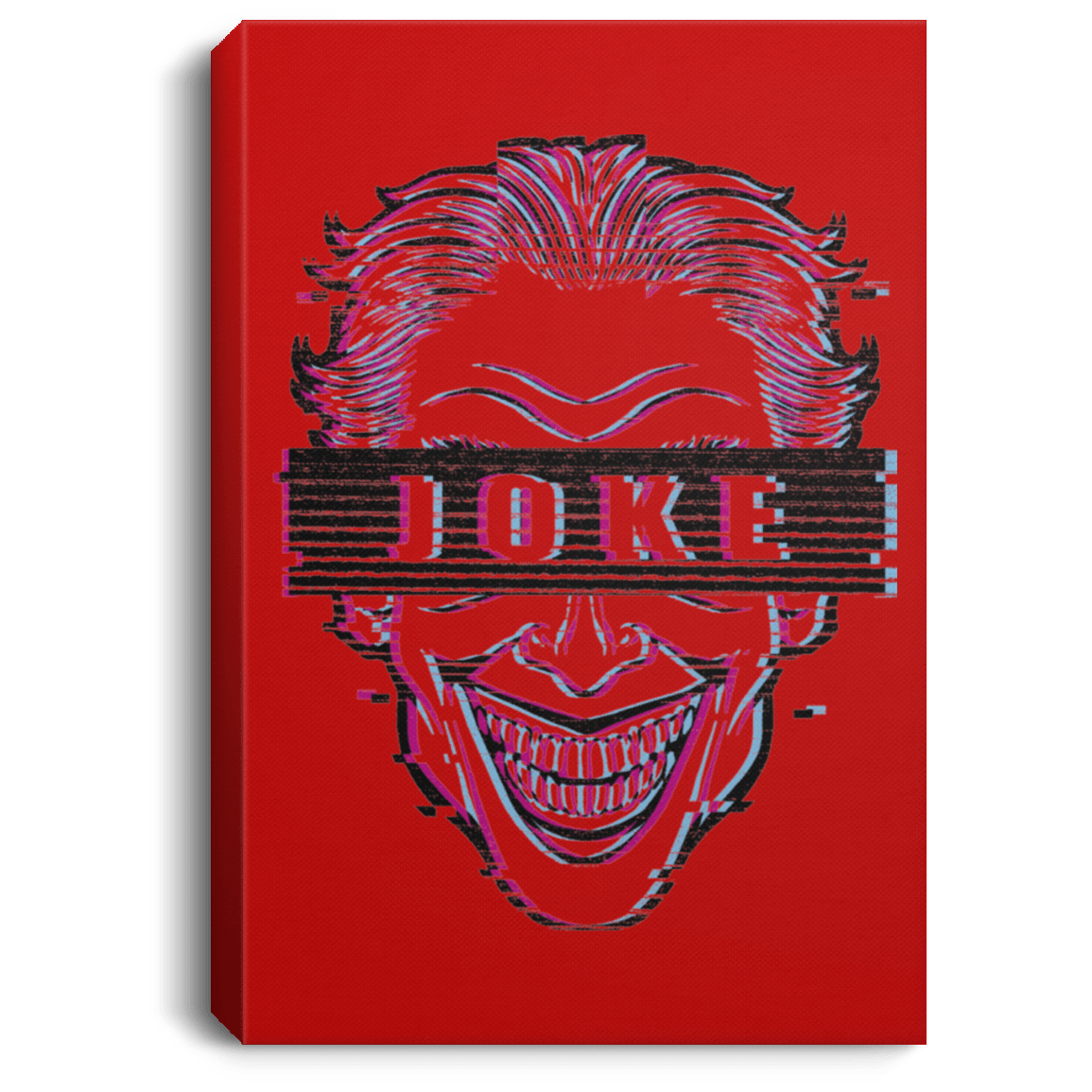 Housewares Red / 8" x 12" Glitch Joke Premium Portrait Canvas