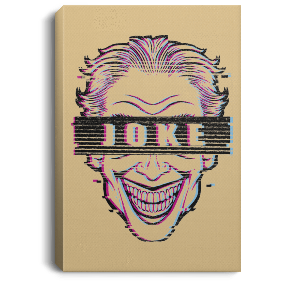 Housewares Tan / 8" x 12" Glitch Joke Premium Portrait Canvas