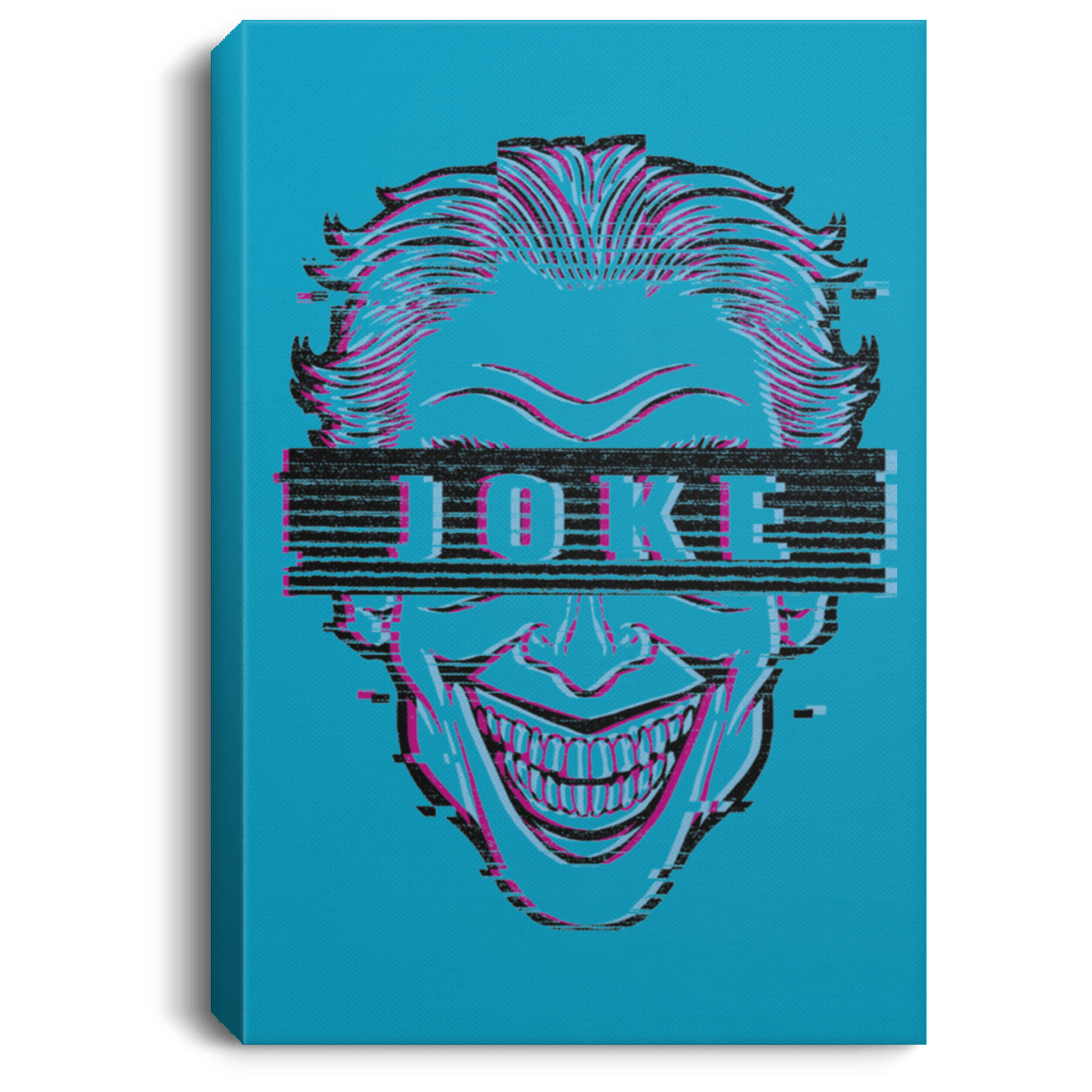 Housewares Turquoise / 8" x 12" Glitch Joke Premium Portrait Canvas