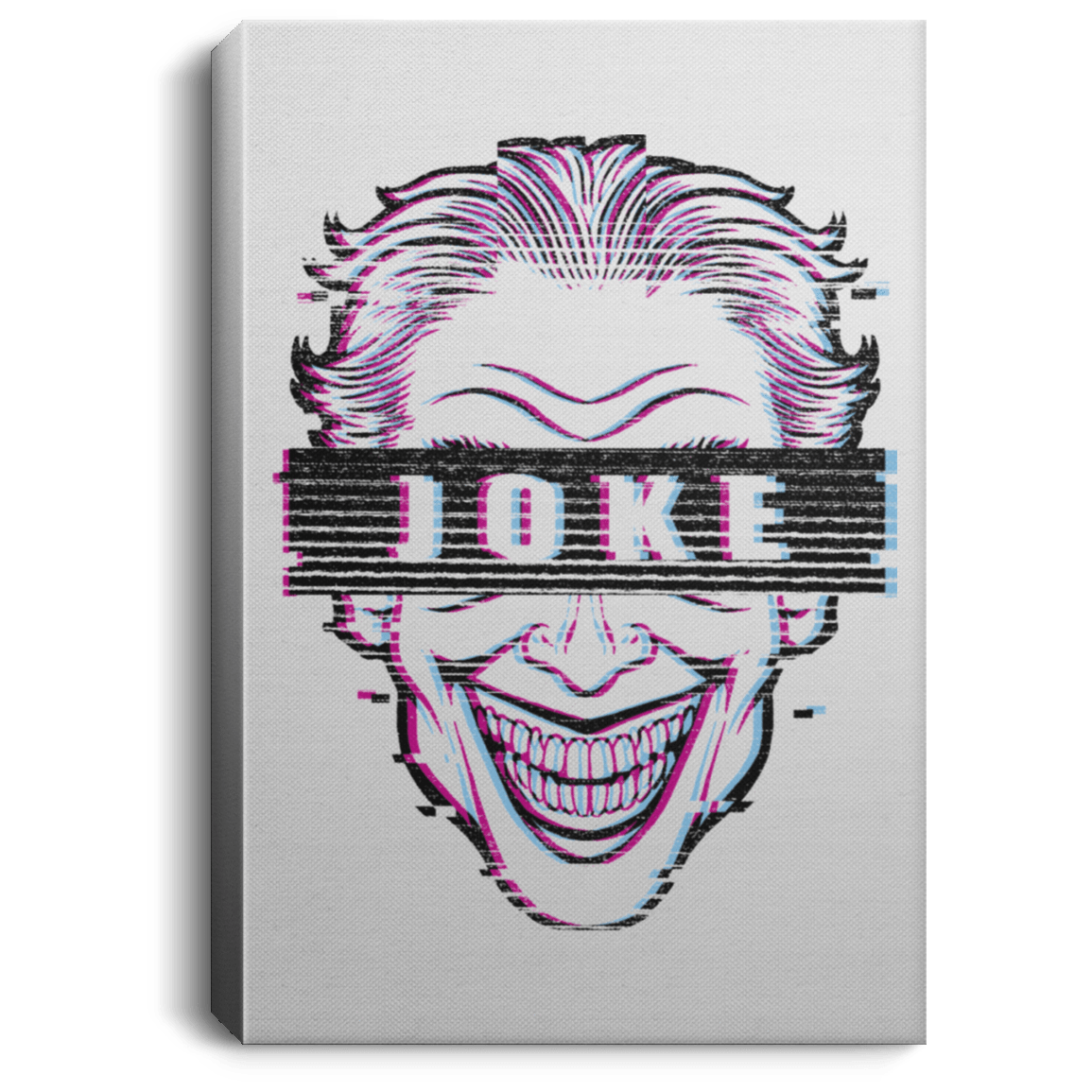 Housewares White / 8" x 12" Glitch Joke Premium Portrait Canvas