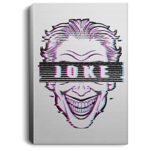 Housewares White / 8" x 12" Glitch Joke Premium Portrait Canvas