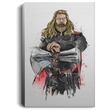 Housewares White / 8" x 12" God of Thunder Watercolor Premium Portrait Canvas