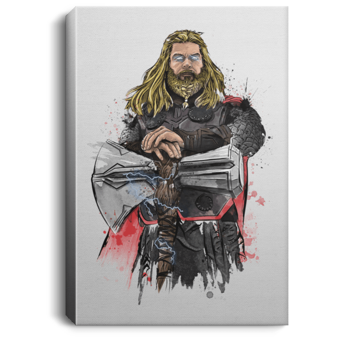 Housewares White / 8" x 12" God of Thunder Watercolor Premium Portrait Canvas